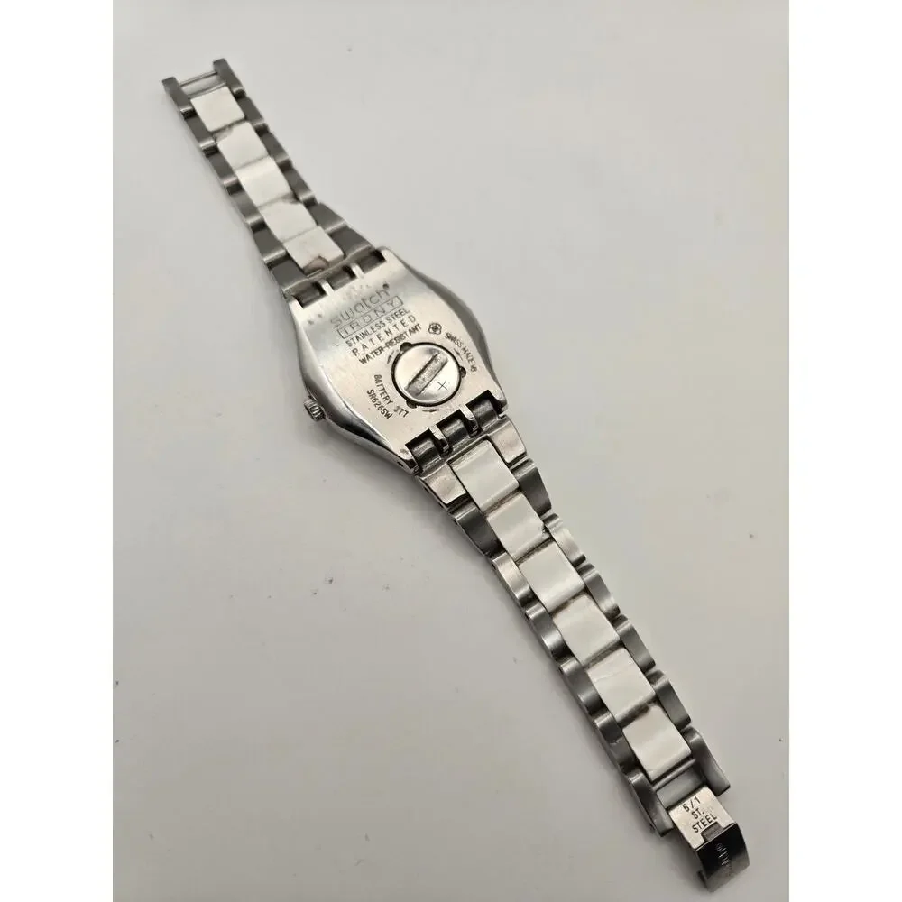 Swatch Irony Quartz Watch White Dial Stainless Steel